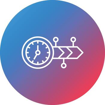 línea de tiempo línea gradiente círculo fondo icono vector