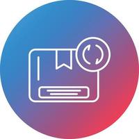 Return Line Gradient Circle Background Icon vector