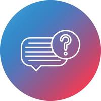 Ask Line Gradient Circle Background Icon vector