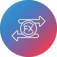 Forex Line Gradient Circle Background Icon vector