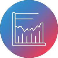 Djia Line Gradient Circle Background Icon vector