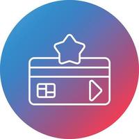 Earn Reward Points Line Gradient Circle Background Icon vector