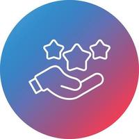 icono de fondo de círculo degradado de línea de satisfacción del cliente vector