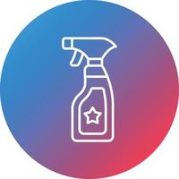 Cleaning Spray Line Gradient Circle Background Icon vector