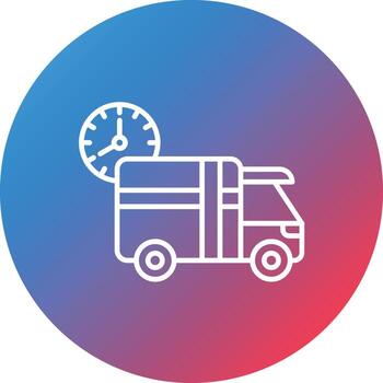 Express Shipping Line Gradient Circle Background Icon vector