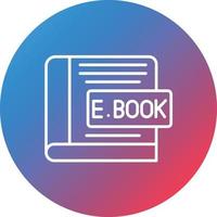 Ebooks Line Gradient Circle Background Icon vector