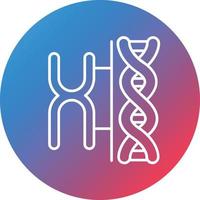 Chromosome Line Gradient Circle Background Icon vector