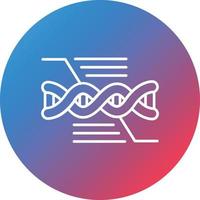 Functional Genomics Line Gradient Circle Background Icon vector