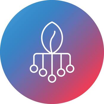 icono de fondo de círculo de degradado de línea de función experimental vector