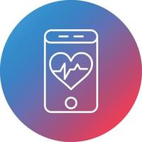 Health Information Line Gradient Circle Background Icon vector