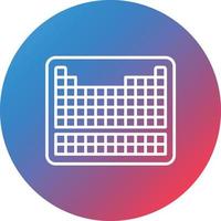 Periodic Table Line Gradient Circle Background Icon vector