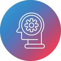 Knowledge Line Gradient Circle Background Icon vector