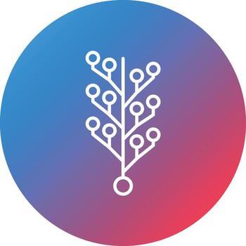 Phylogenetics Line Gradient Circle Background Icon vector
