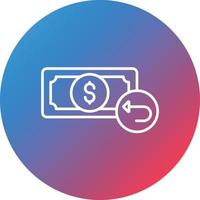 Return On Investment Line Gradient Circle Background Icon vector