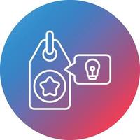Brand Mentions Line Gradient Circle Background Icon vector