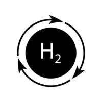 simple hydrogen logo illustration design vector