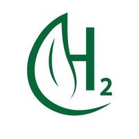 simple hydrogen logo illustration design vector