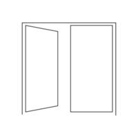 diseño de ilustración de icono de puerta simple vector