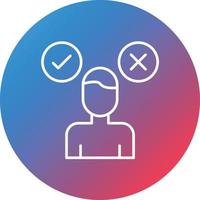 Decision Maker Line Gradient Circle Background Icon vector
