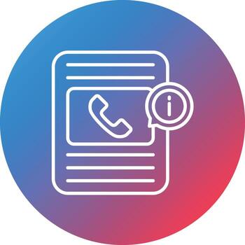 icono de fondo de círculo degradado de línea de redacción de respuesta directa vector