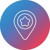 Positioning Line Gradient Circle Background Icon vector