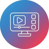 Teaser Line Gradient Circle Background Icon vector