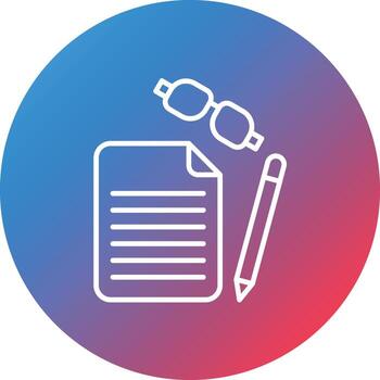 Flatlay Line Gradient Circle Background Icon vector