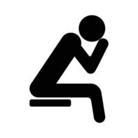 person sitting icon vector