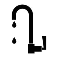 water drops from faucet icon vector