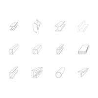 Steel product vector icon