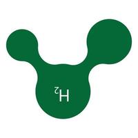 diseño de ilustración de logotipo de hidrógeno simple vector