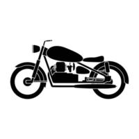 Diseño de ilustración de vector de icono de moto vintage