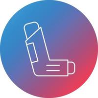 Inhaler Line Gradient Circle Background Icon vector