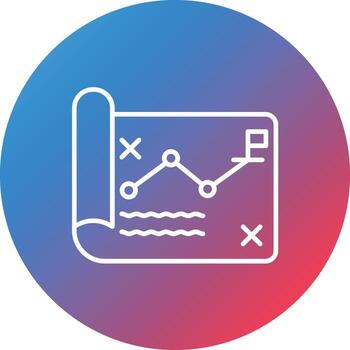 Marketing Strategy Line Gradient Circle Background Icon vector