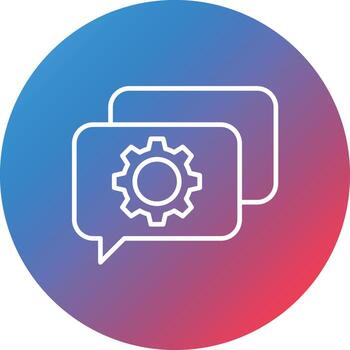 Project Consultant Line Gradient Circle Background Icon vector