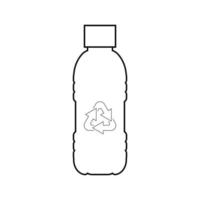 diseño de vector de icono de botella de plástico