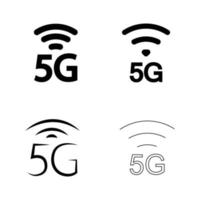 diseño de ilustración de icono de señal 5g vector