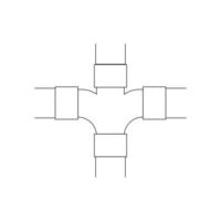 pipe connection icon illustration design vector