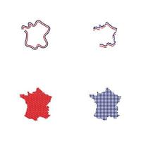 diseño de ilustración de logotipo de mapa de francia vector