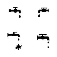 water drops from faucet icon vector