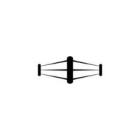 simple boxing ring logo illustration design vector