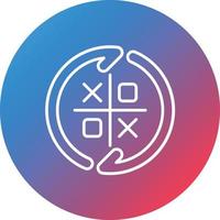 Adaptable Tactics Line Gradient Circle Background Icon vector