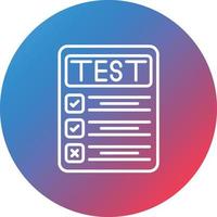 Testing Line Gradient Circle Background Icon vector