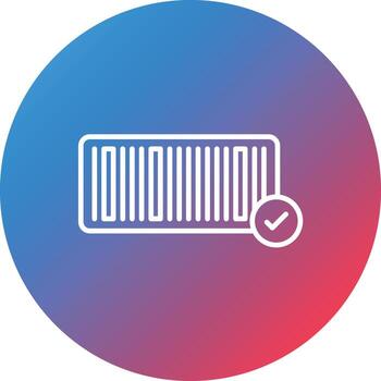 icono de fondo de círculo degradado de línea de código de seguimiento vector