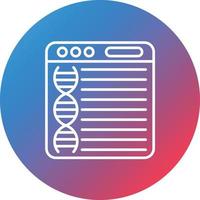 Bioinformatics Line Gradient Circle Background Icon vector