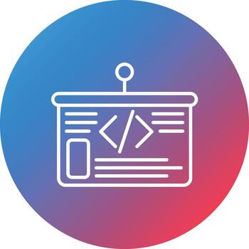 Training Programmes Line Gradient Circle Background Icon vector