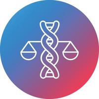 Bioethics Line Gradient Circle Background Icon vector