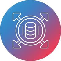 Data Driven Line Gradient Circle Background Icon vector