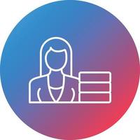 Influencer Compensation Line Gradient Circle Background Icon vector