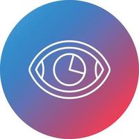 Impressions Line Gradient Circle Background Icon vector